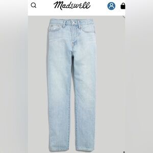 Madewell Straight Leg Jeans in Light Wash Blue